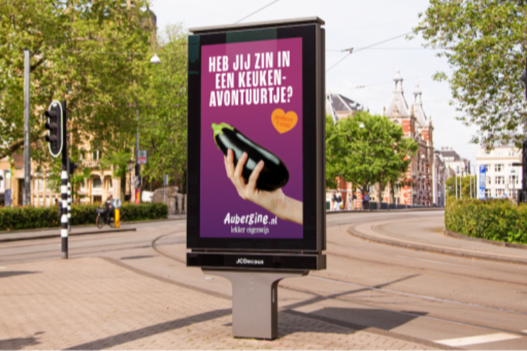 Campagne om aubergine aantrekkelijk te maken